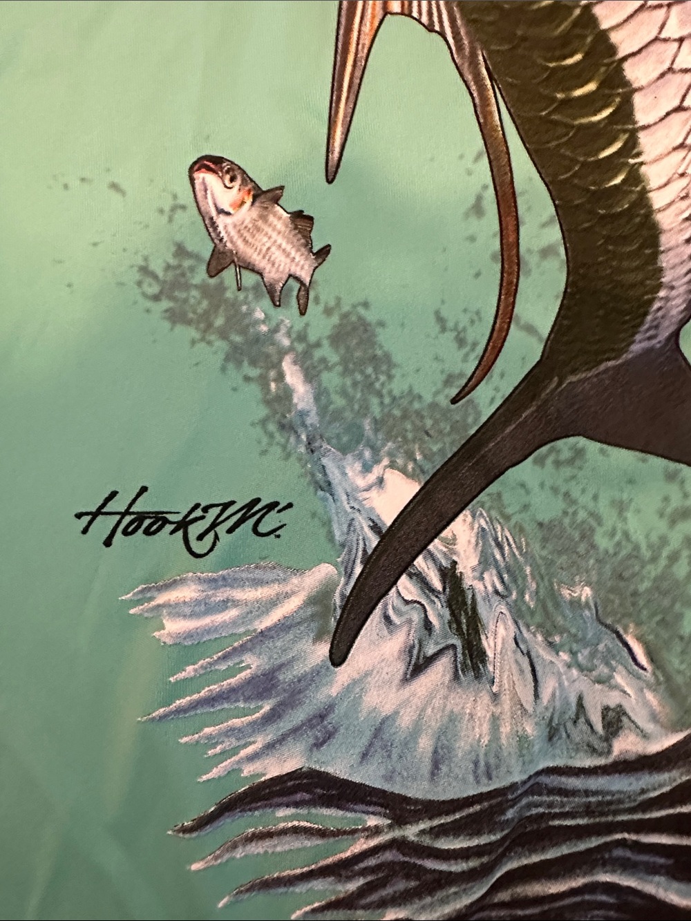 Bimini Bay Outfitters Men's Long Sleeve Performance Tee - Seafoam - Picture 5 of 5